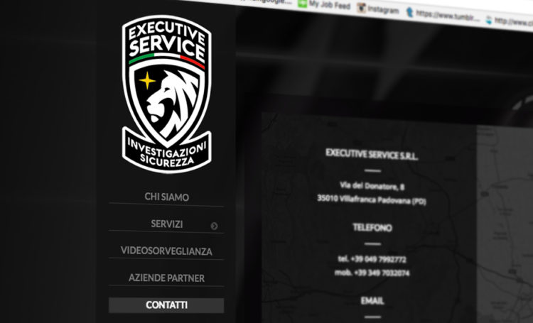 Executive Service, Web Site, Immagine coordinata, logo design, grafica